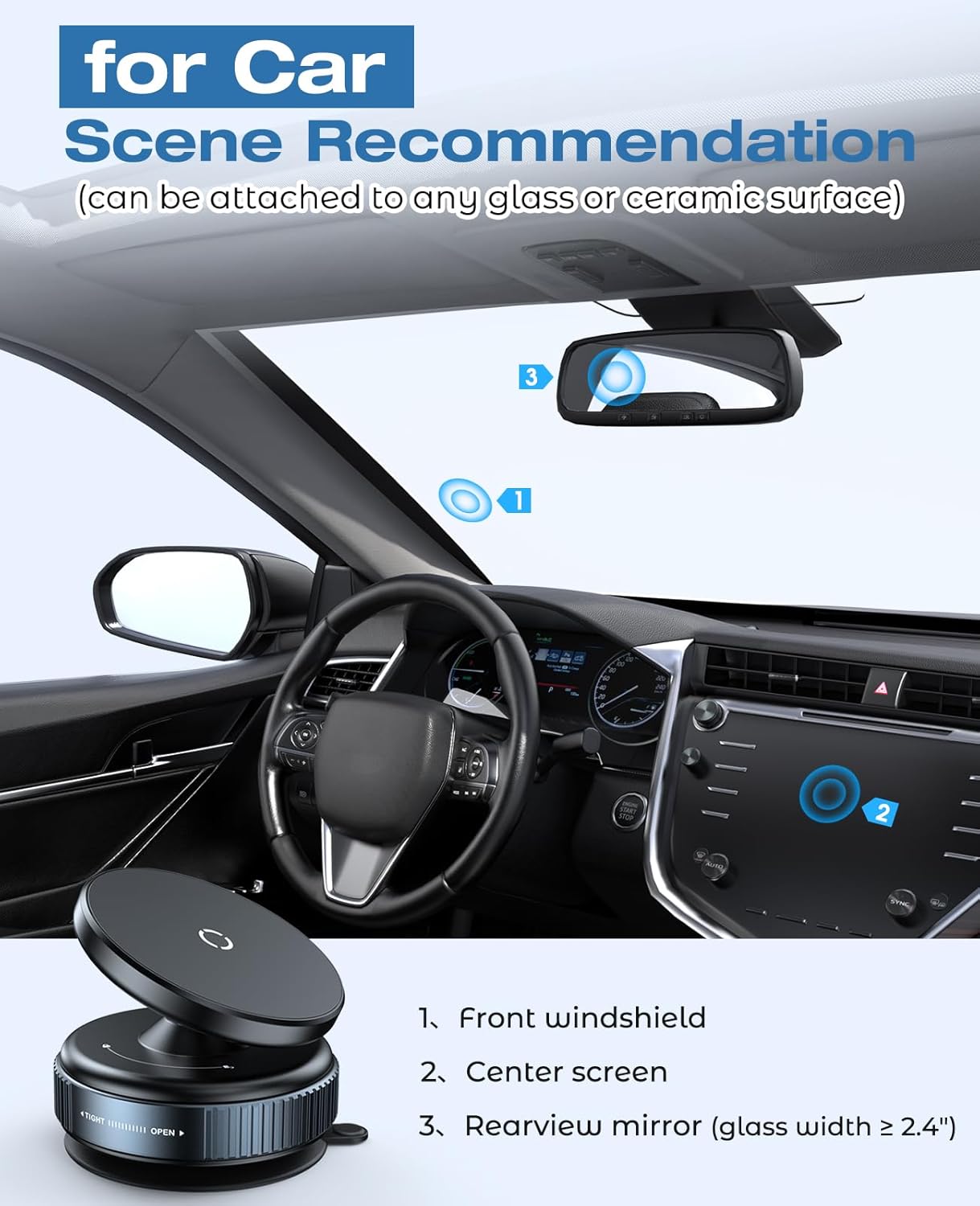 Magnetic Phone Holder for Car and Desk